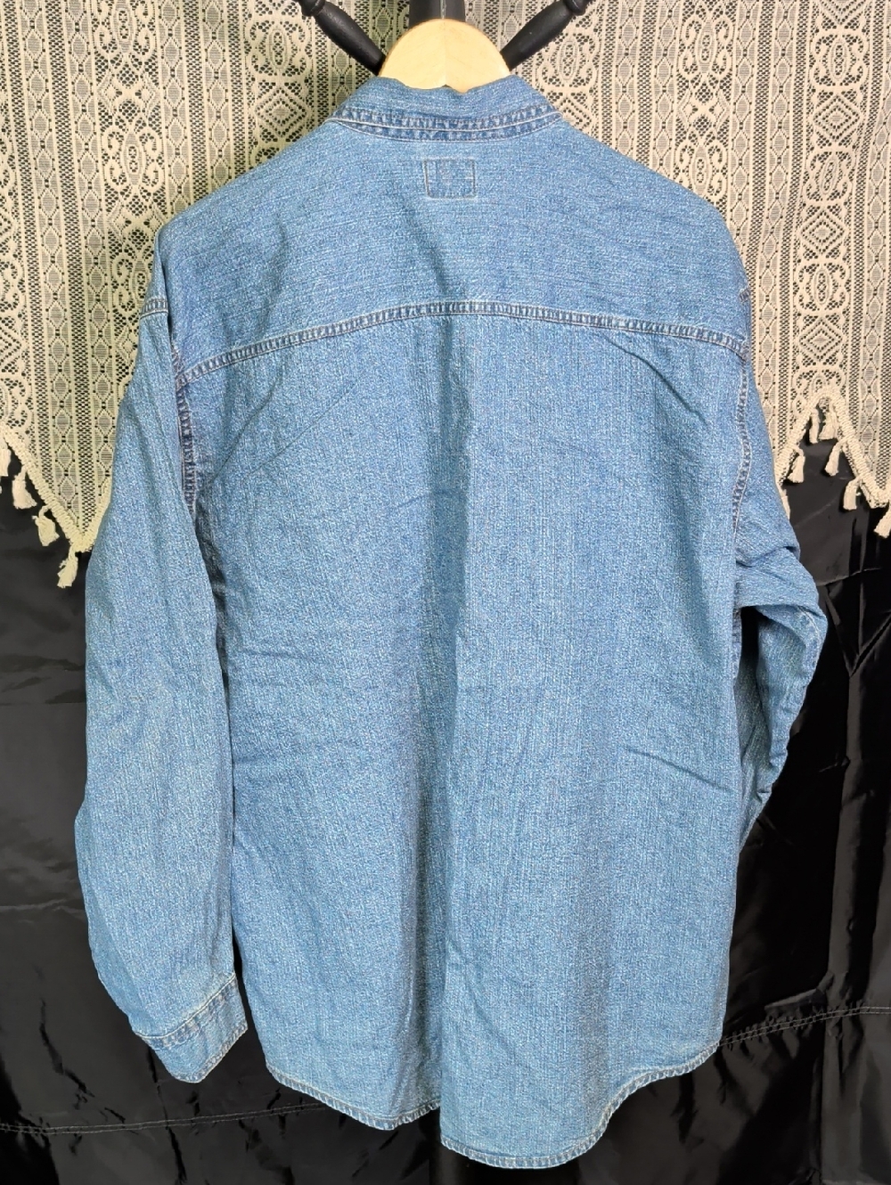 1998 Levi's Denim Shirt Mens LMS Silver Tab Red Tab XL - Picture 7 of 13